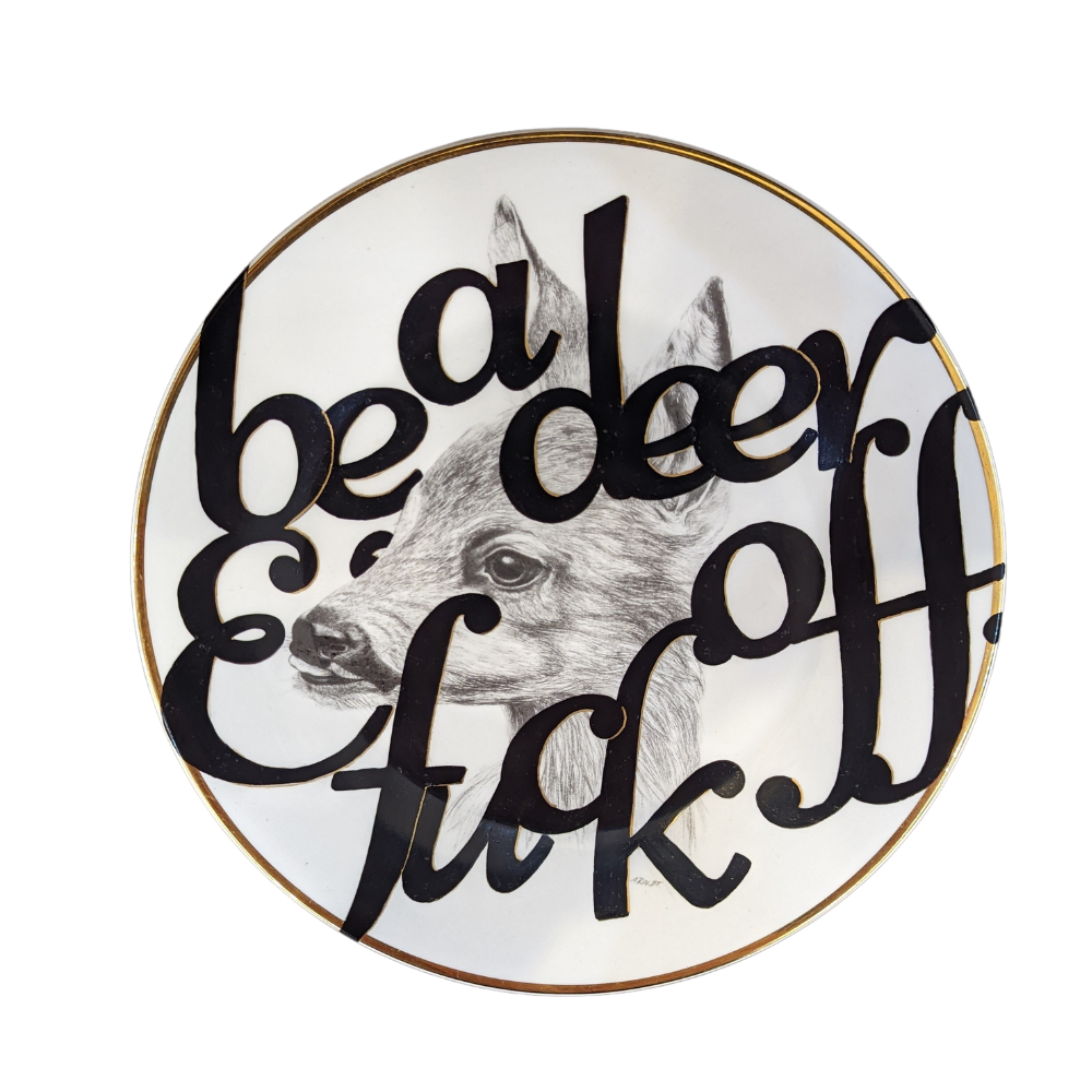 Be A Deer Vintage Plate | 27.5cm