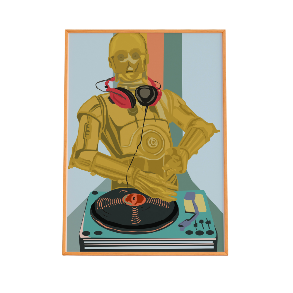 C3PO DJ Star Wars Art Print