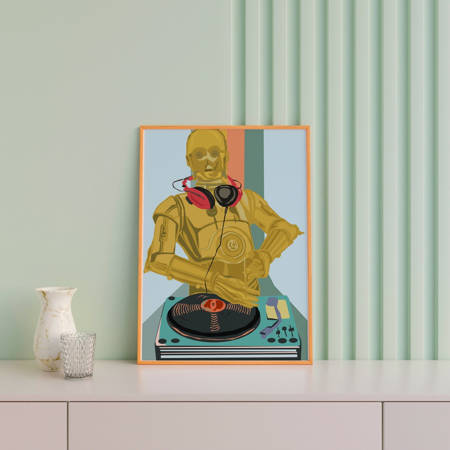 C3PO DJ Star Wars Art Print