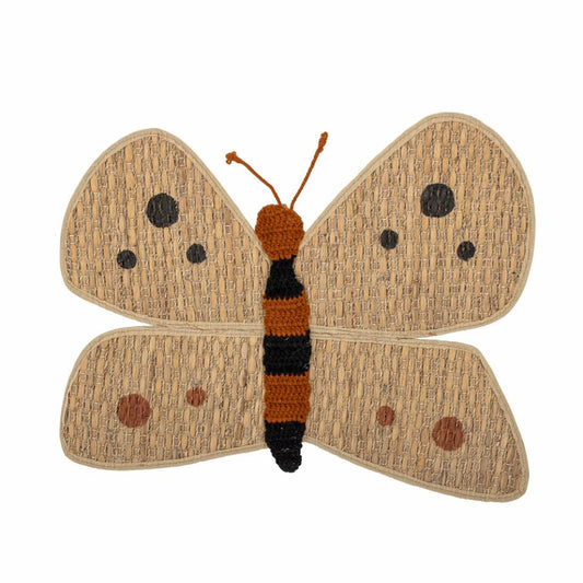 Bloomingville Butterfly Water Hyacinth Wall Hanging