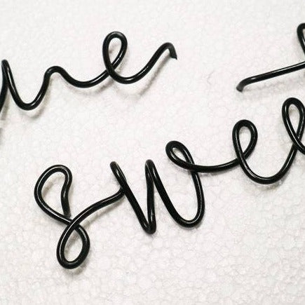 Black Home Sweet Home wire word wall art for hanging on your wall
