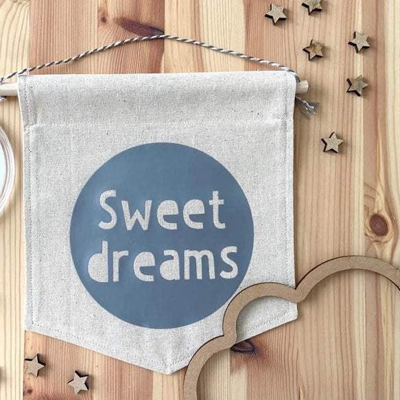 Sweet Dreams Canvas Wall Hanging/Pennant