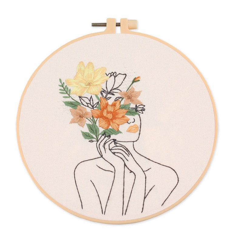 Flower Crown Florals Beginners Embroidery Kit