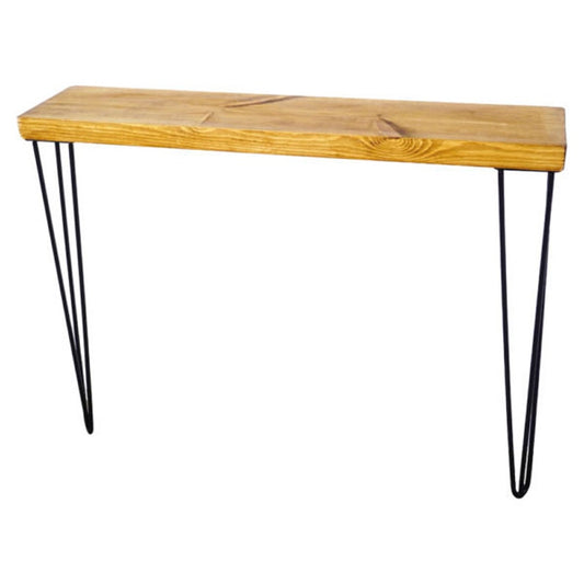 Scaffold Board Radiator Cover/Console Table With Hairpin Legs