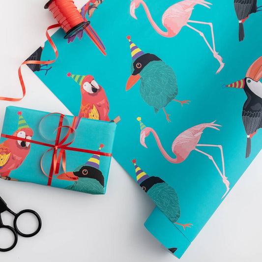 Tropical Birds Gift Wrap