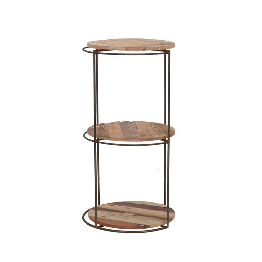 Kala Boatwood Round Rack with 3 shelves