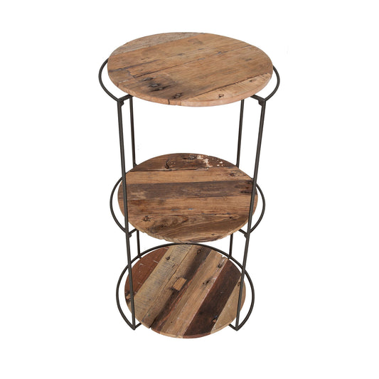 Kala Boatwood Round Rack with 3 shelves