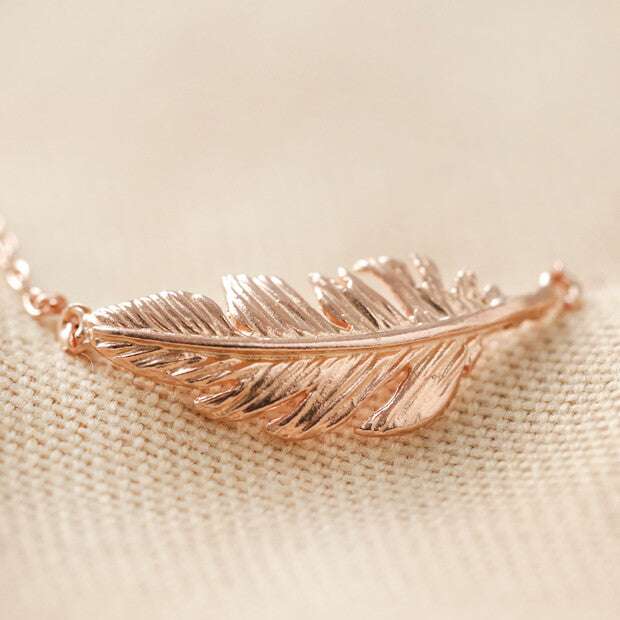 Dainty Feather Necklace | Various Colours Available