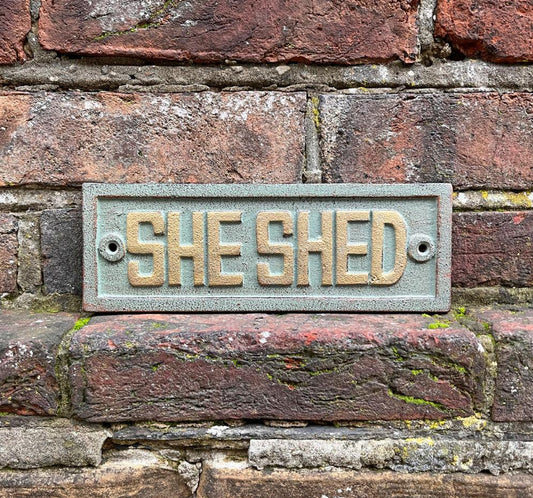 She Shed Cast Iron Wall Sign