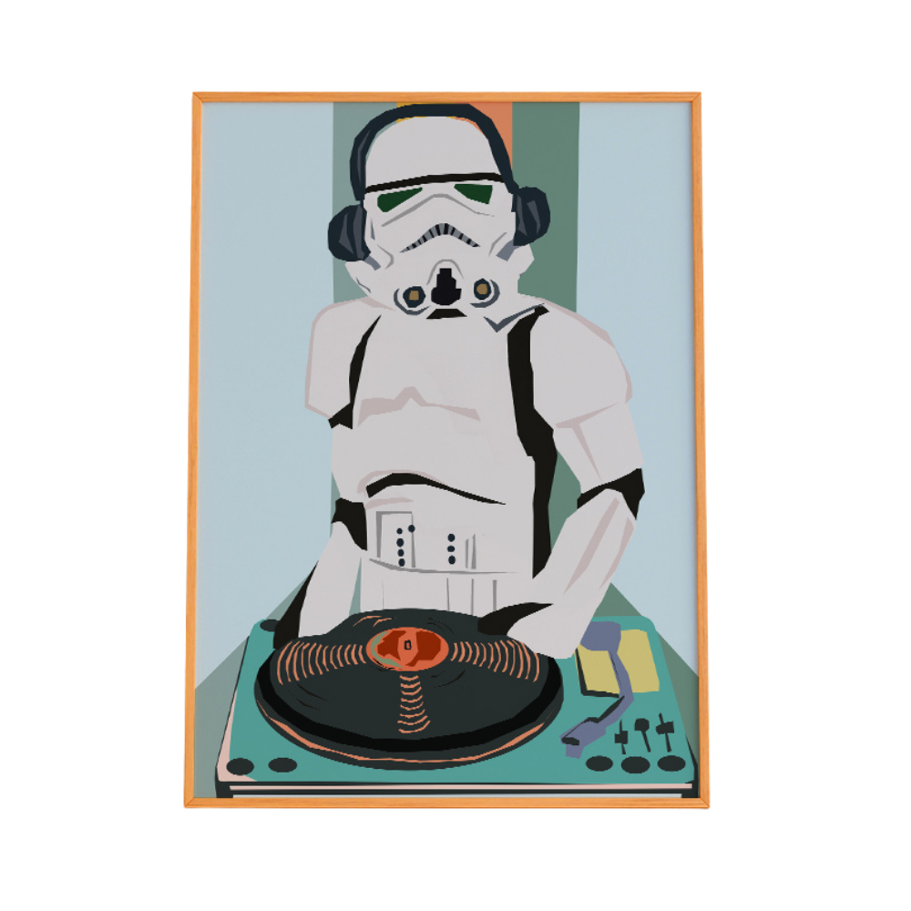 Storm Trooper DJ Art Print